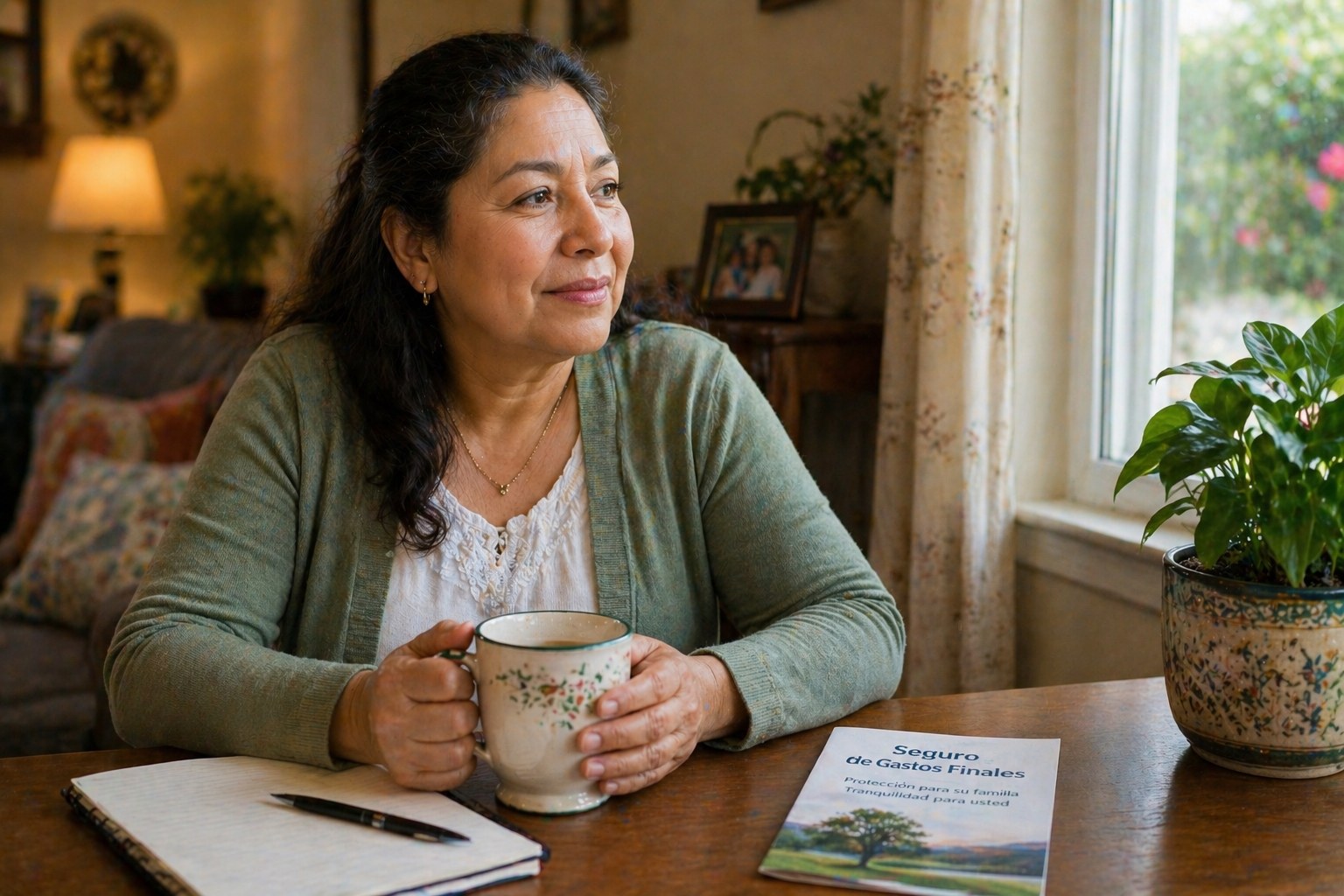 Mujer latina mayor — guía de seguro de gastos finales en español