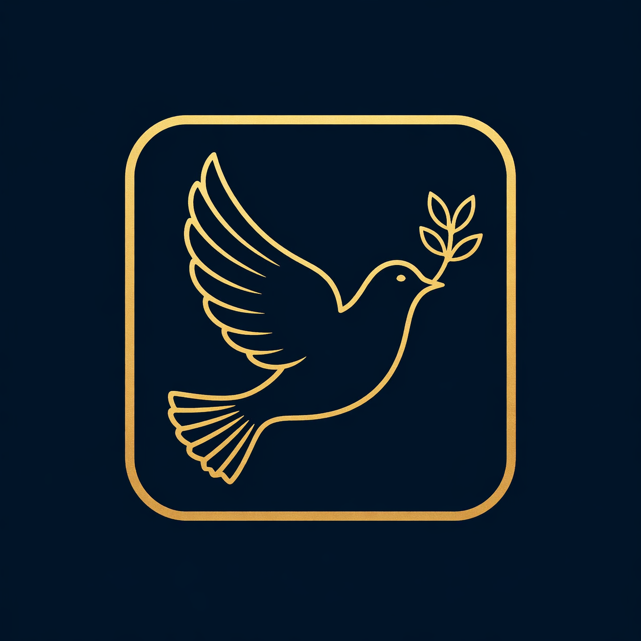 Burial Insurance icon — dove with olive branch
